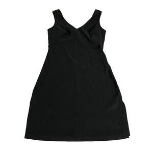 Vintage Rampage Dress Womens 3 Black Floral Sheath Goth Witchy Romantic 90s Y2K